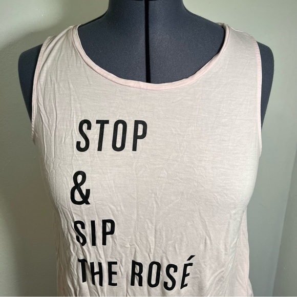 Old Navy Swing Tank Top Stop & Sip the Rose Light Pink - Picture 3 of 7